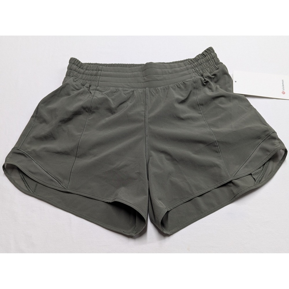 Lululemon Army Green Hotty Hot HR Short 4 Lined Size 8 LW7AYXT ARMG